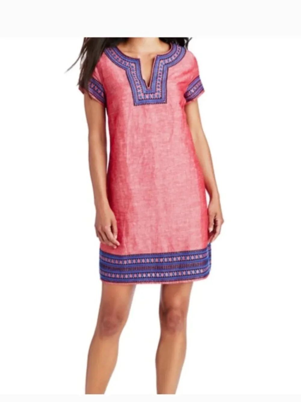 EUC VINEYARD VINES Embellished Tunic Dress Embroidered Size 0